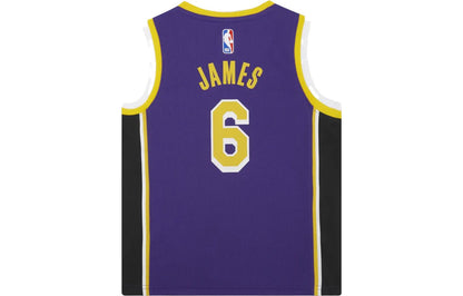 Air Jordan NBA Los Angeles Lakers LeBron James Youth Jersey | Purple #6 | GS | DR1055-504