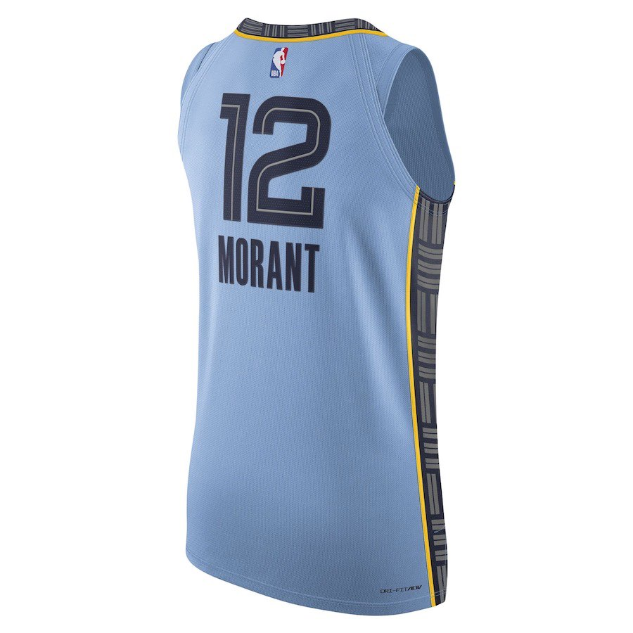 Nike Air Jordan Ja Morant #12 Memphis Grizzlies Statement Edition Swingman Jersey – Blue | DQ0150-422