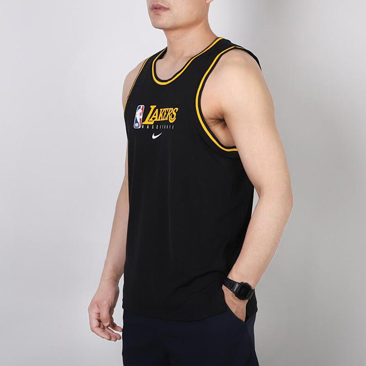 Nike NBA Dri-FIT Los Angeles Lakers Basketball Jersey 'Black' (BQ9344-010)