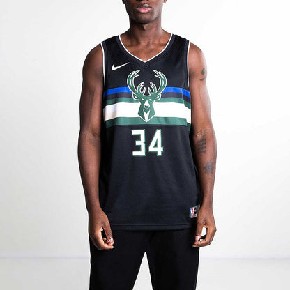 Nike NBA Milwaukee Bucks SW Fan Edition Swingman Jersey – Giannis Antetokounmpo #34 – Black | Style AT9806-011