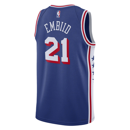 Nike Joel Embiid Philadelphia 76ers 2023/24 Icon Edition Swingman Jersey #21 – Blue (DX8620-401)