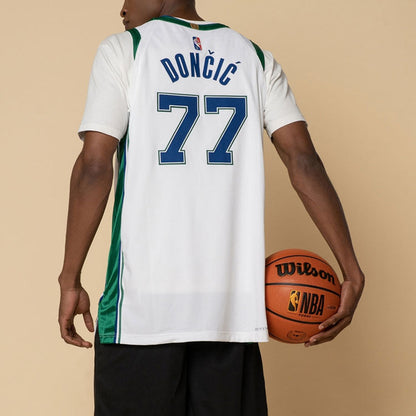 Nike x NBA Dallas Mavericks Luka Doncic #77 Swingman Jersey – White / Green (DB3628-100)