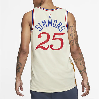 Nike NBA Philadelphia 76ers Ben Simmons #25 City Edition Swingman Jersey White AV4664-281