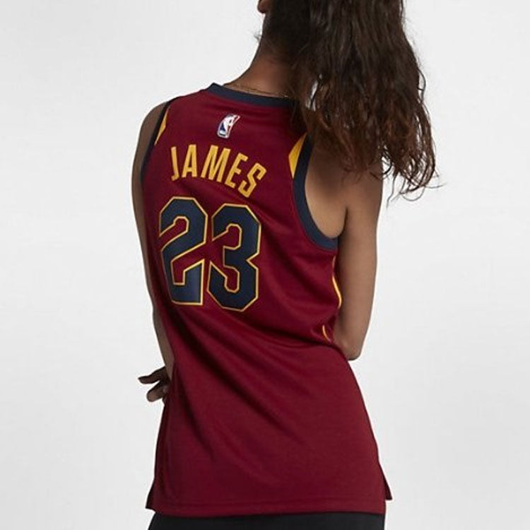 Nike NBA Women's Cleveland Cavaliers LeBron James #23 Icon Edition Swingman Jersey – Wine / Gold / Black (867018-677)