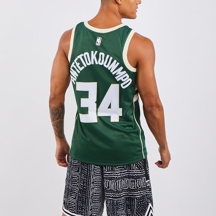 Nike NBA SW Fan Edition 19-20 Milwaukee Bucks Giannis Antetokounmpo #34 Jersey – Green CW3672-329