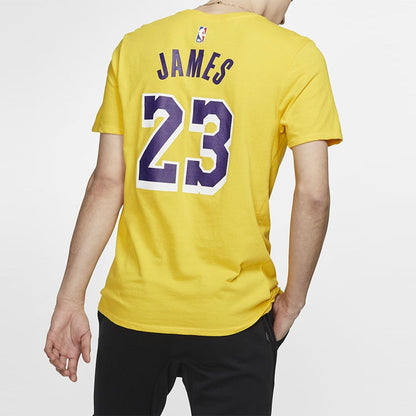 Nike Dri-FIT NBA Los Angeles Lakers LeBron James #23 T-Shirt – Yellow/Purple (AR4887-740)