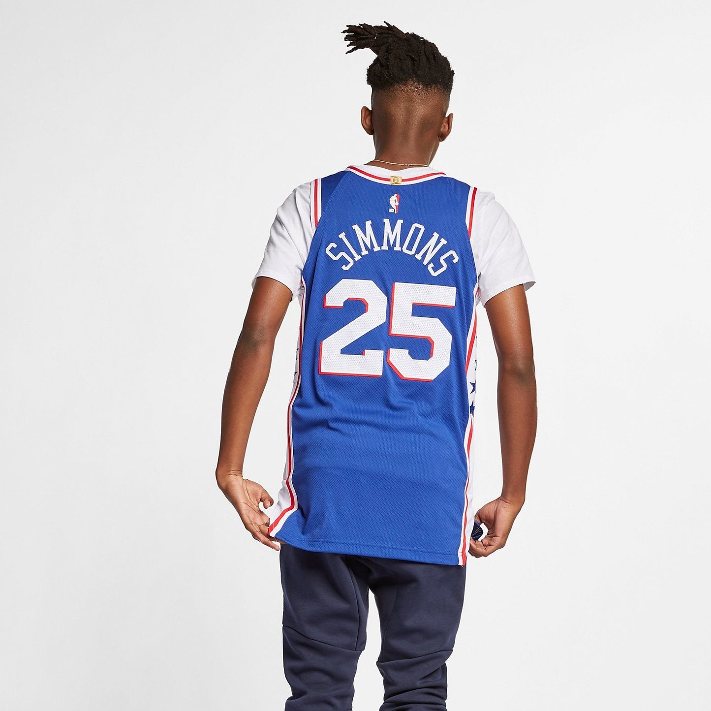 Nike NBA Philadelphia 76ers Ben Simmons #25 Swingman Jersey – Blue | AV2688-495