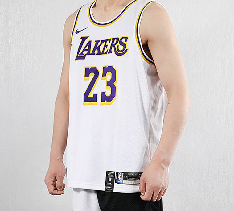 Nike NBA Los Angeles Lakers LeBron James #23 Association Edition Swingman Jersey – AA7101-111 'White'