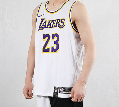 Nike NBA Los Angeles Lakers LeBron James #23 Association Edition Swingman Jersey – AA7101-111 'White'