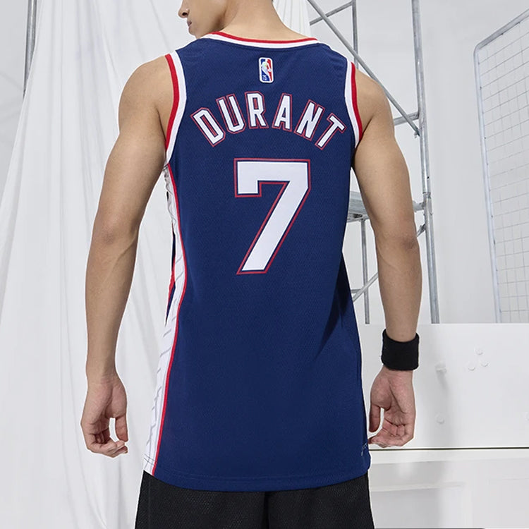 Nike NBA Kevin Durant #7 Brooklyn Nets 75th Anniversary Classic Edition Swingman Jersey – Navy Blue (DB4018-492)