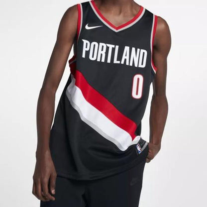 Nike NBA Portland Trail Blazers Damian Lillard Icon Edition Swingman Jersey | Black #0 | 864505-010