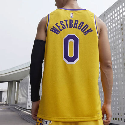 Nike NBA Los Angeles Lakers Russell Westbrook #0 Icon Edition Swingman Jersey 'Gold' CW3669-741