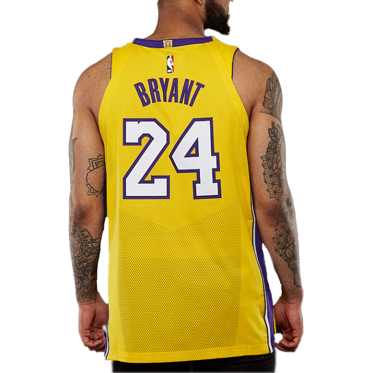 Nike NBA Los Angeles Lakers Kobe Bryant Icon Edition Authentic Player Edition Jersey | Yellow #24 | AQ2107-728