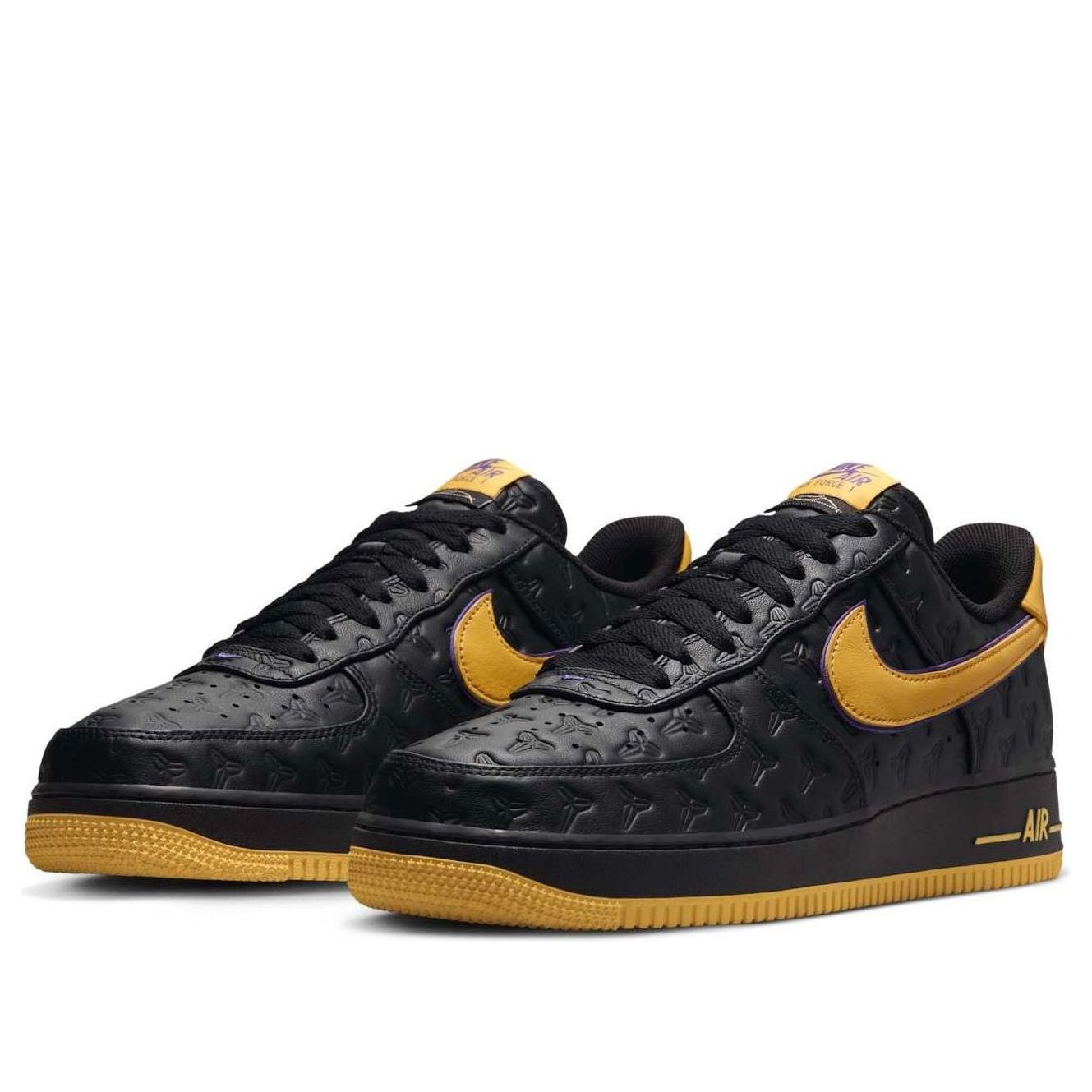 Nike x Kobe Bryant Air Force 1 Low 'Lakers Away' – Black/Gold/Purple (HV5122-001)