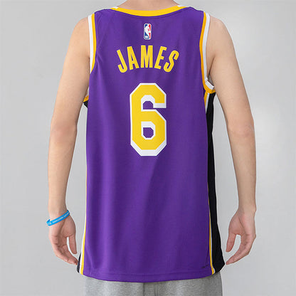 Nike NBA Los Angeles Lakers Icon Edition Swingman Jersey – LeBron James #6 – Purple | Style CV9481-513
