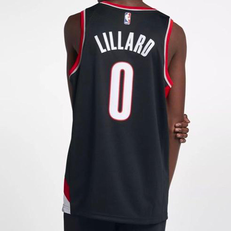 Nike NBA Portland Trail Blazers Damian Lillard Icon Edition Swingman Jersey | Black #0 | 864505-010