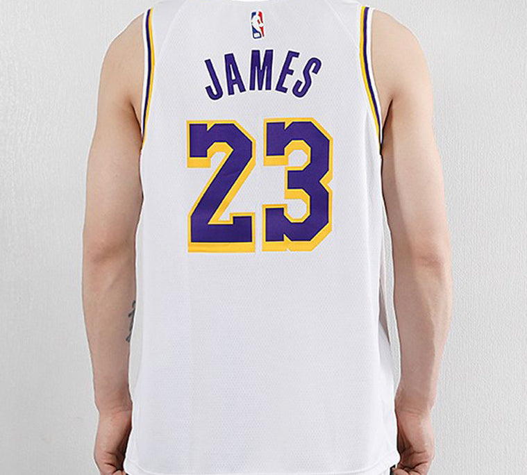 Nike NBA Los Angeles Lakers LeBron James #23 Association Edition Swingman Jersey – AA7101-111 'White'