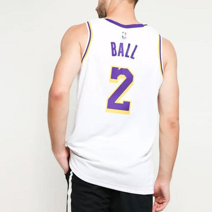 Nike NBA Los Angeles Lakers Lonzo Ball #2 Association Edition Swingman Jersey 'White' AA7101-100