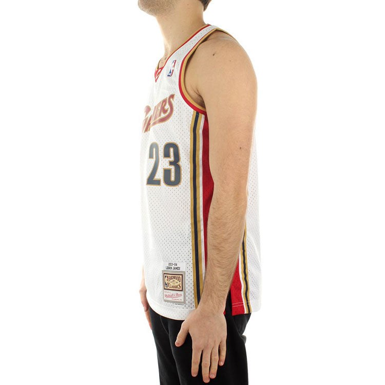 Mitchell & Ness NBA LeBron James #23 Cleveland Cavaliers 2003/04 Swingman Jersey – White (SMJYCP19209)