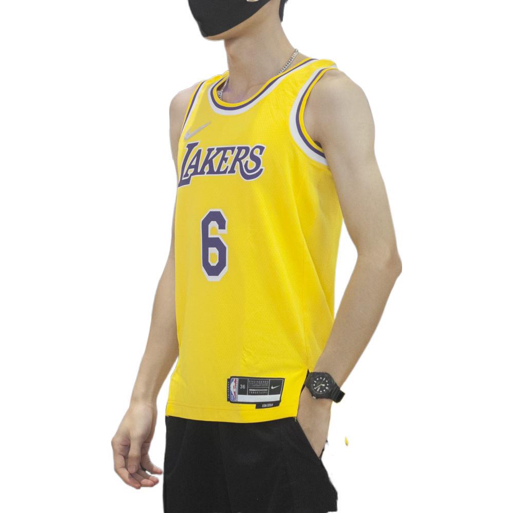 Nike NBA Los Angeles Lakers LeBron James #6 Swingman Jersey – Gold | DB3576-731