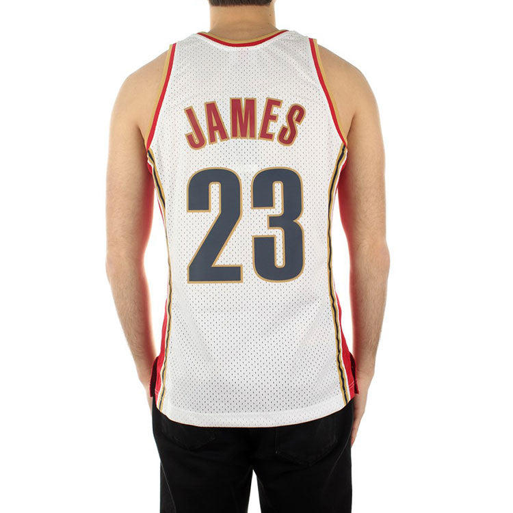 Mitchell & Ness NBA LeBron James #23 Cleveland Cavaliers 2003/04 Swingman Jersey – White (SMJYCP19209)