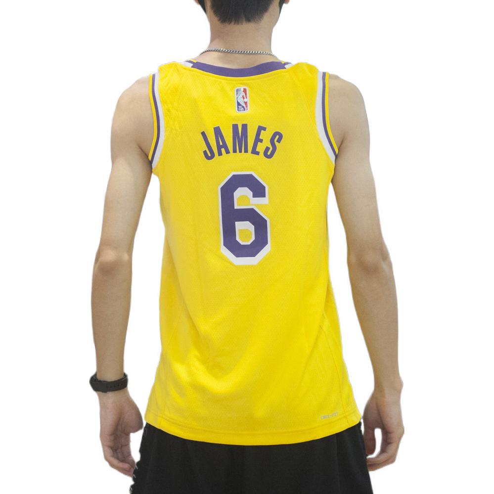 Nike NBA Los Angeles Lakers LeBron James #6 Swingman Jersey – Gold | DB3576-731