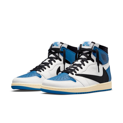 Air Jordan 1 Retro High OG SP x Fragment Design x Travis Scott 'Sail / Military Blue' DH3227-105