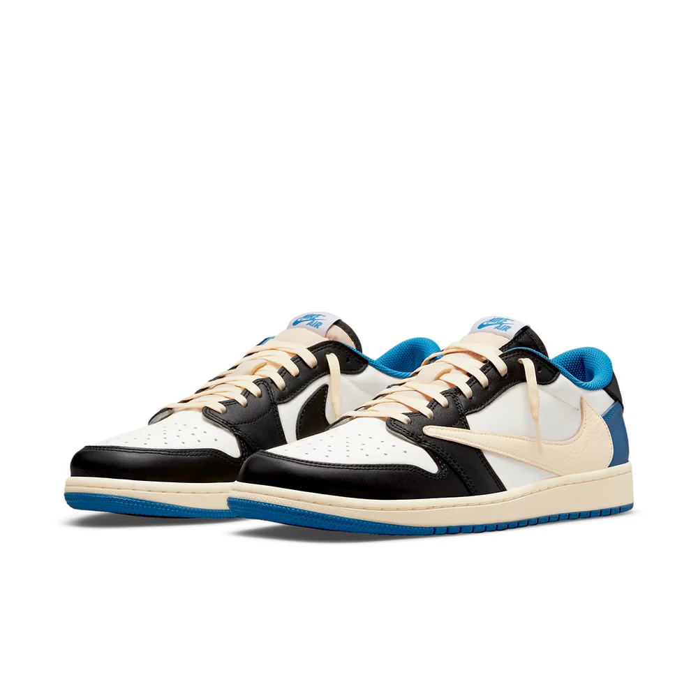 Air Jordan 1 Low x Fragment Design x Travis Scott 'White / Royal Blue' DM7866-140