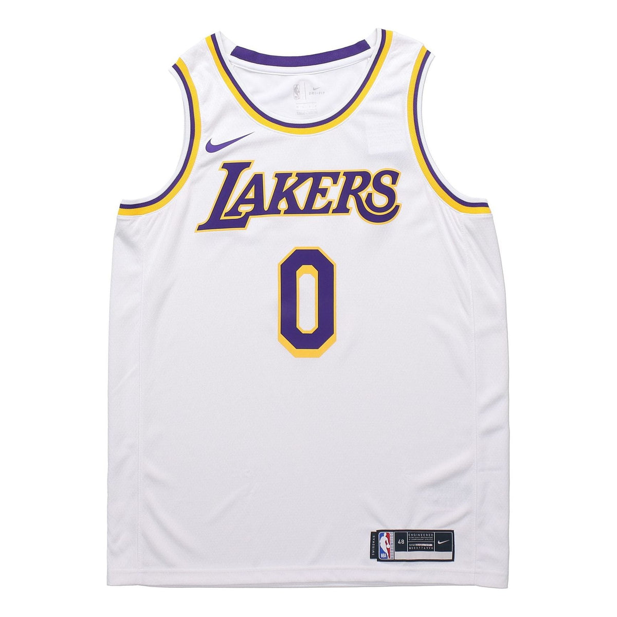 Nike NBA Los Angeles Lakers Kyle Kuzma SW Fan Edition Jersey | White #0 | 2020 | CW3595-106