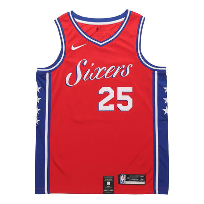 Nike x NBA Philadelphia 76ers Ben Simmons #25 Swingman Jersey – Red / Royal Blue (877219-658)