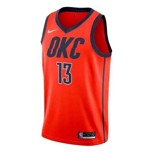 Nike NBA OKC Thunder Swingman Jersey – Paul George #13 Orange (BQ1171-892)