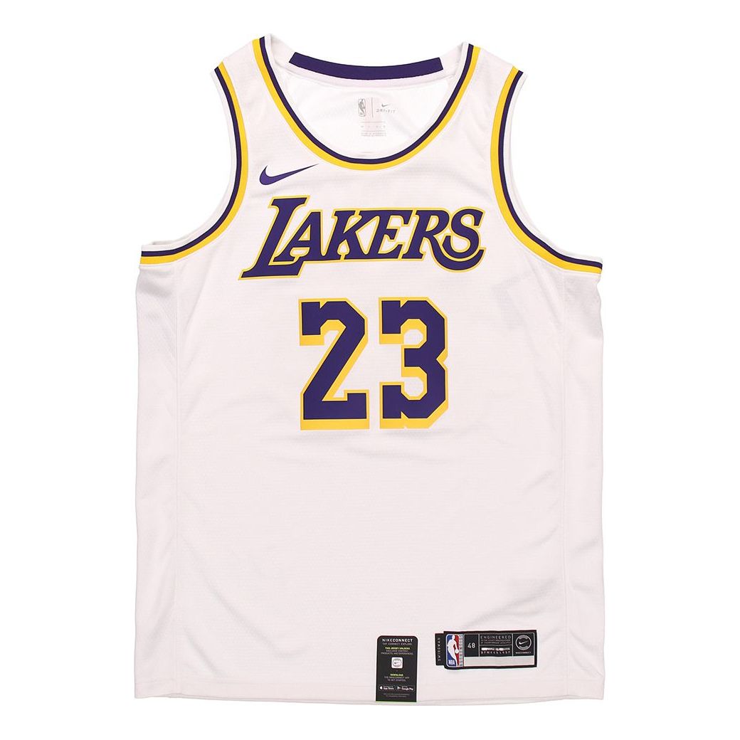 Nike NBA Los Angeles Lakers LeBron James #23 Association Edition Swingman Jersey – AA7101-111 'White'