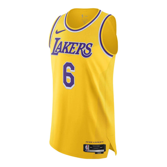 Nike NBA Los Angeles Lakers LeBron James Icon Edition Swingman Jersey | Yellow #6 | DM6028-728