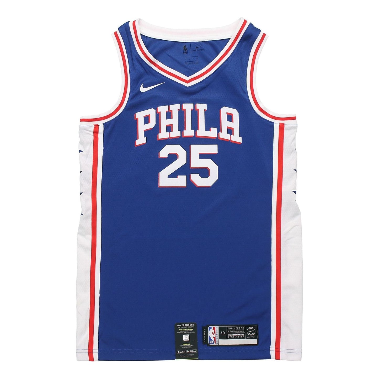 Nike NBA Philadelphia 76ers #25 Ben Simmons Icon Edition Swingman Jersey – Blue | CJ7678-497