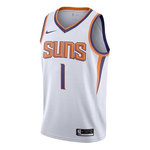 Nike Dri-FIT NBA Phoenix Suns Devin Booker #1 Association Edition Swingman Jersey 'White' 864443-101