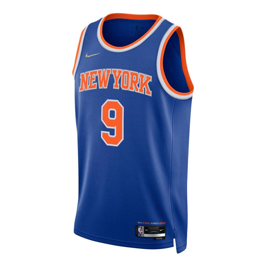 Nike NBA New York Knicks RJ Barrett Icon Edition Swingman Jersey | Blue #9 | DB3582-495