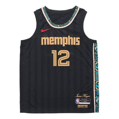 Nike NBA Memphis Grizzlies Ja Morant City Edition Swingman Jersey | Black & Yellow #12 | CN1739-010