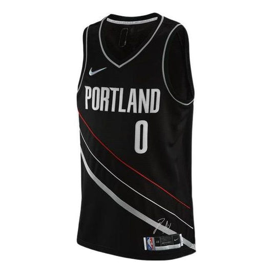 Nike x NBA Portland Trail Blazers Icon Edition Jerseys ‘Damian Lillard 0’ DH8068-010