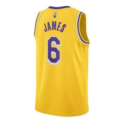 Nike NBA Los Angeles Lakers LeBron James #6 Swingman Jersey – Gold | DB3576-731