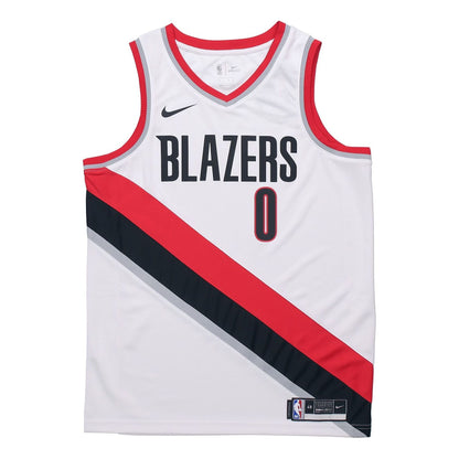 Nike NBA Portland Trail Blazers Damian Lillard #0 Swingman Jersey – White (CW3607-106)