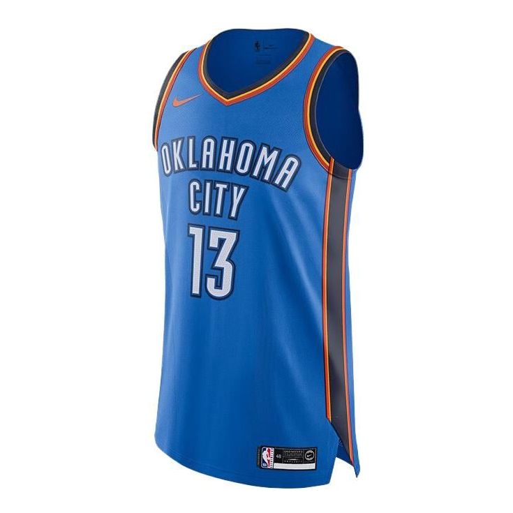 Nike NBA Oklahoma City Thunder #13 Contrasting Colors Swingman Jersey – Navy Blue (863033-404)