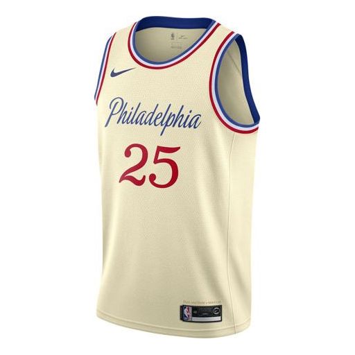 Nike NBA Philadelphia 76ers Ben Simmons #25 City Edition Swingman Jersey White AV4664-281