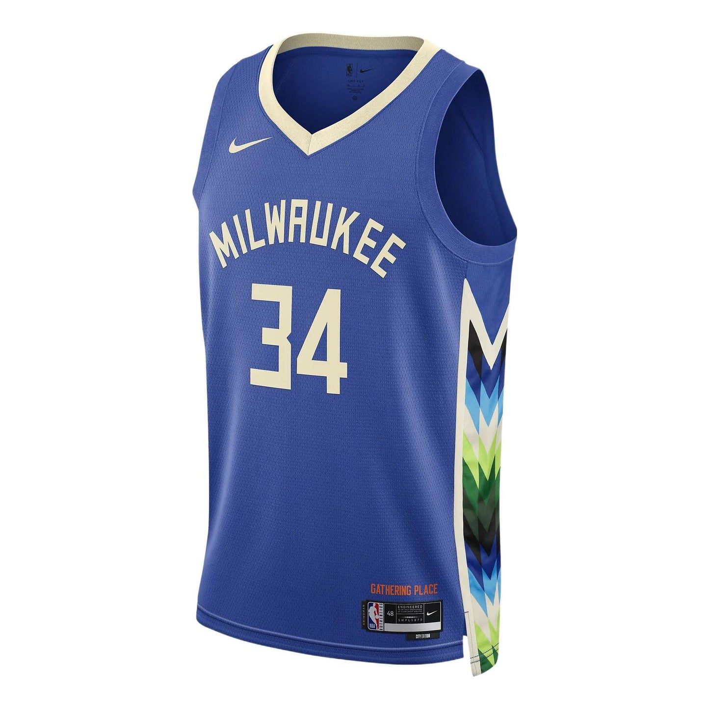 Nike Dri-FIT NBA Milwaukee Bucks Giannis Antetokounmpo #34 City Edition 2022/23 Swingman Jersey (DO9600-480)