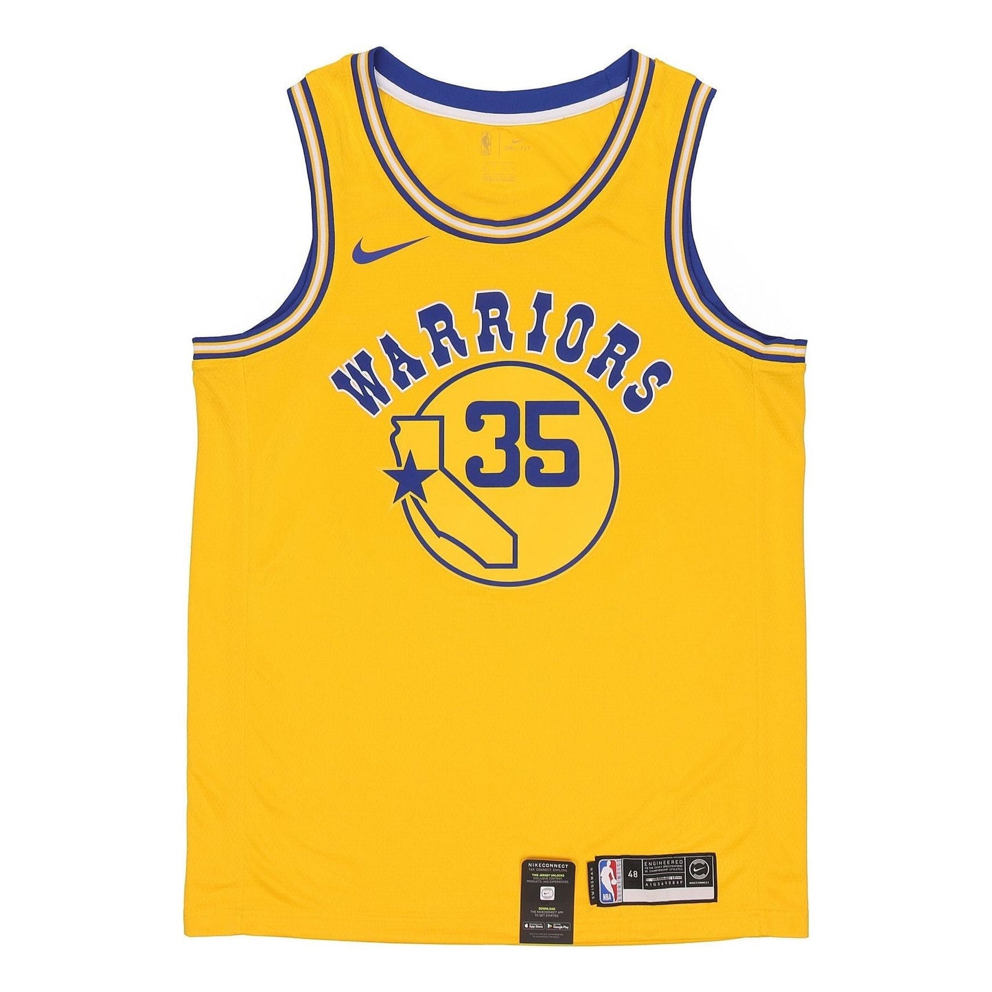 Nike NBA Golden State Warriors Kevin Durant #35 Classic Edition Swingman Jersey – AJ3878-729 'Yellow'