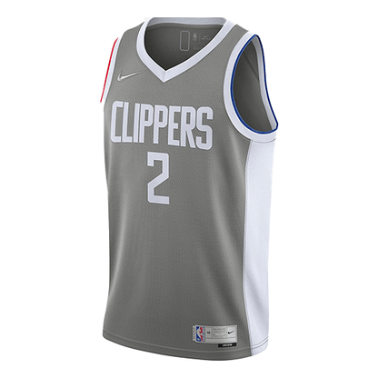 Nike NBA Kawhi Leonard #2 LA Clippers Earned Edition Swingman Jersey – Gray/White (CW6808-003)
