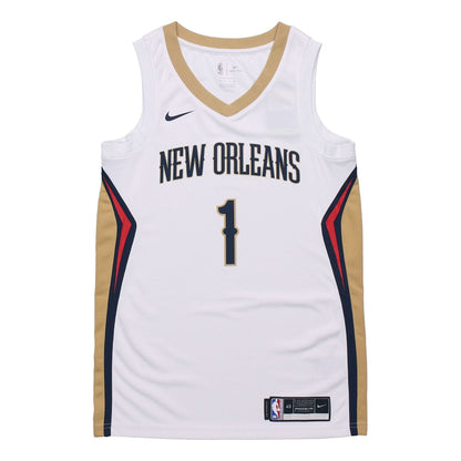 Nike NBA New Orleans Pelicans Zion Williamson SW Fan Edition Jersey | White #1 | 2019/20 | CW3601-107
