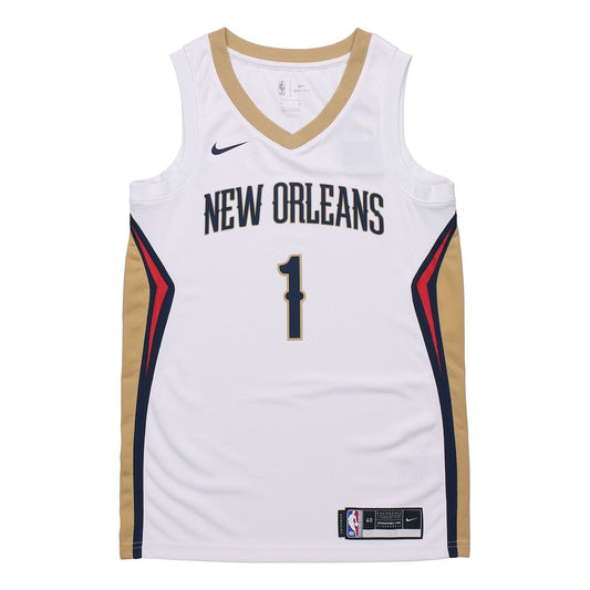Nike NBA New Orleans Pelicans Zion Williamson SW Fan Edition Jersey | White #1 | 2019/20 | CW3601-107