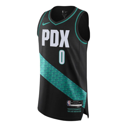 Nike Dri-FIT ADV NBA Portland Trail Blazers Damian Lillard #0 City Edition Authentic Jersey 'Black' DQ0209-010