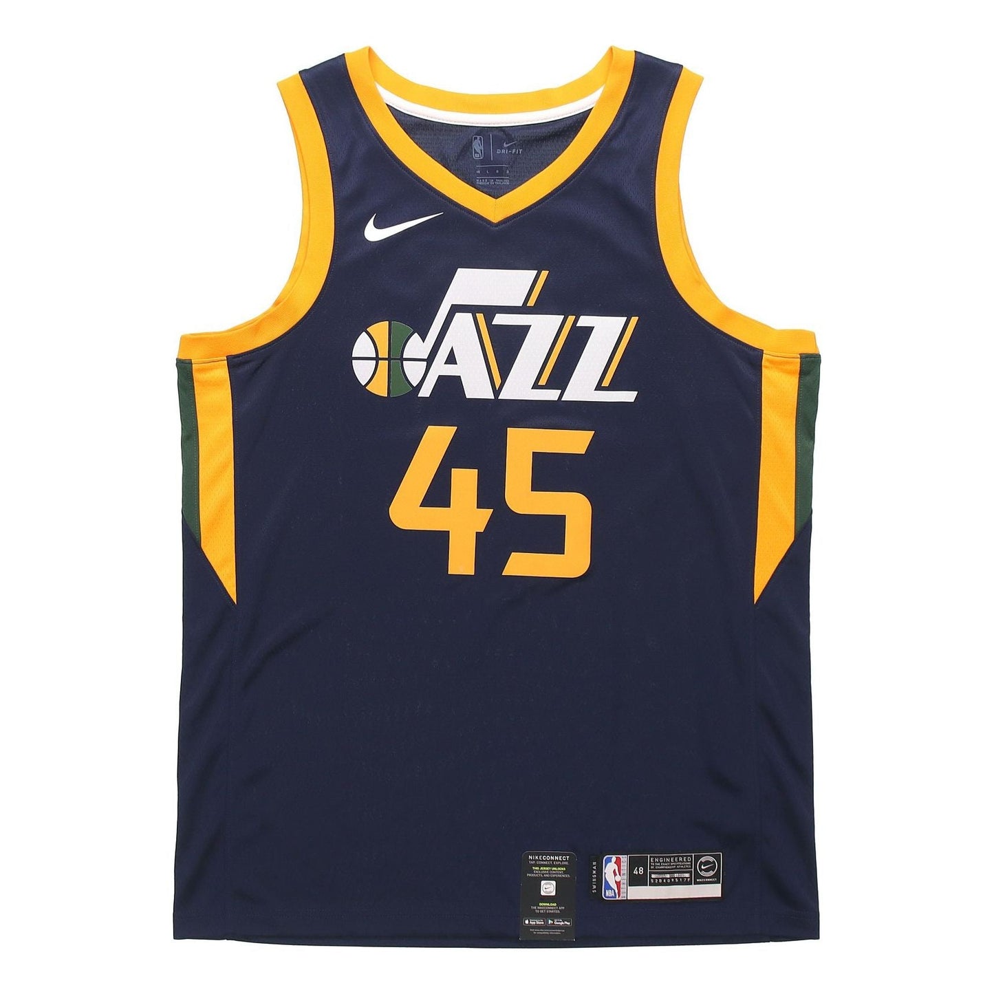 Nike NBA Utah Jazz Donovan Mitchell #45 Swingman Jersey – Navy/Gold (864513-425)