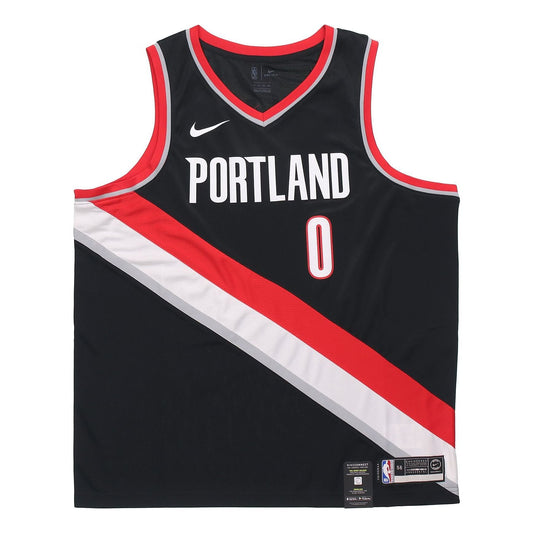 Nike NBA Portland Trail Blazers Damian Lillard Icon Edition Swingman Jersey | Black #0 | 864505-010